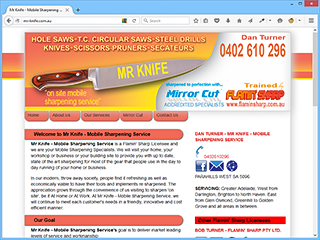 Mr Knife Mobile Sharpening Service site image